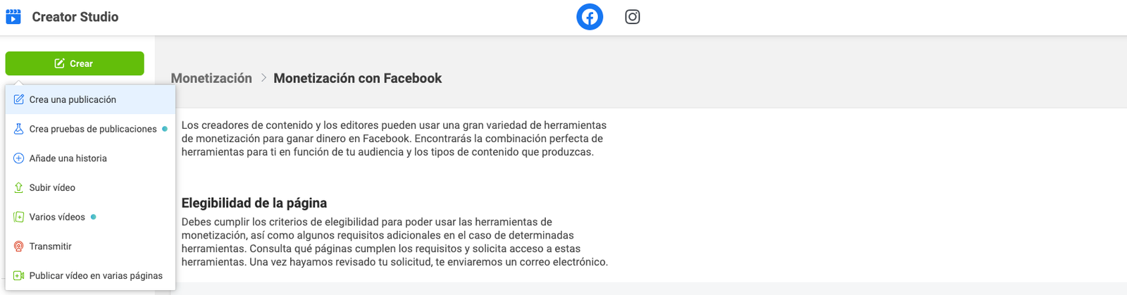 facebook creator studio