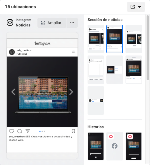 anuncio por secuencia en instagram