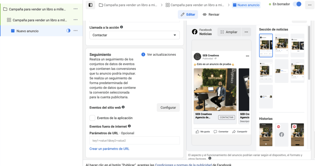 anuncios en facebook e instagram