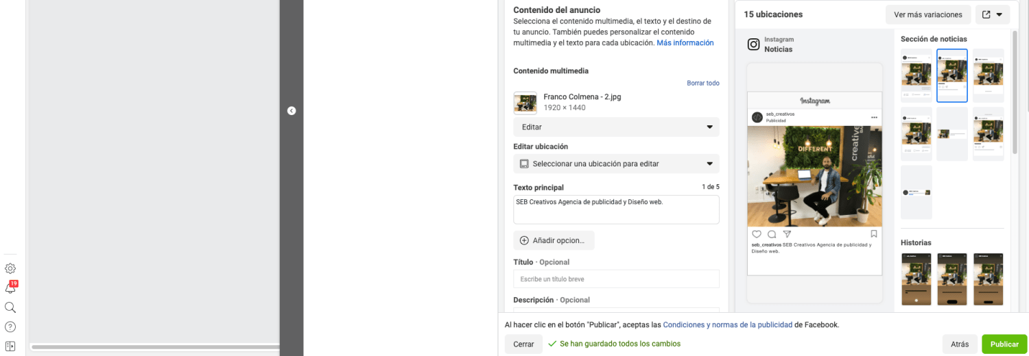 crear anuncios en instagram