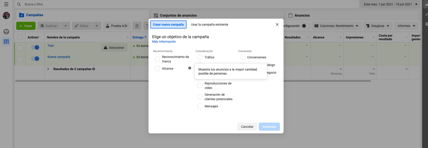 crear una campaña en instagram