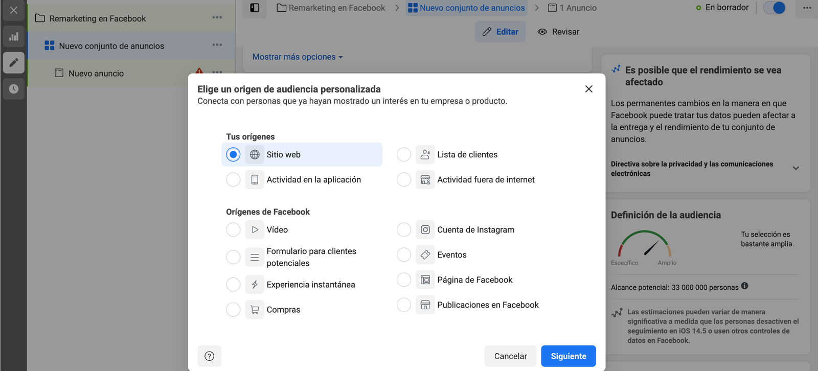 publicos personalizados en facebook