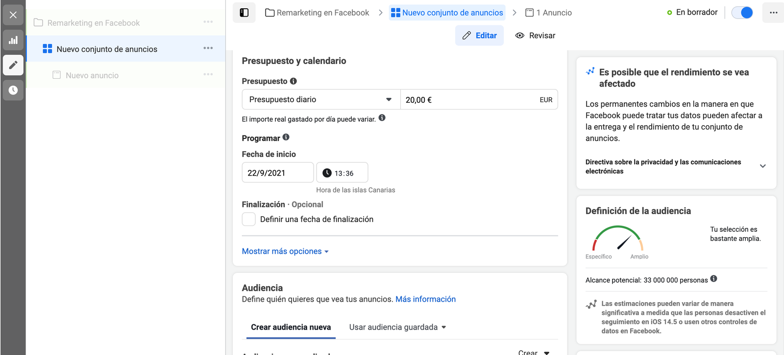 remarketing en Facebook ads